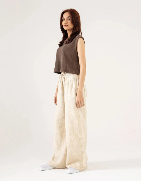 TEXTURED KNIT CROPPED TOP